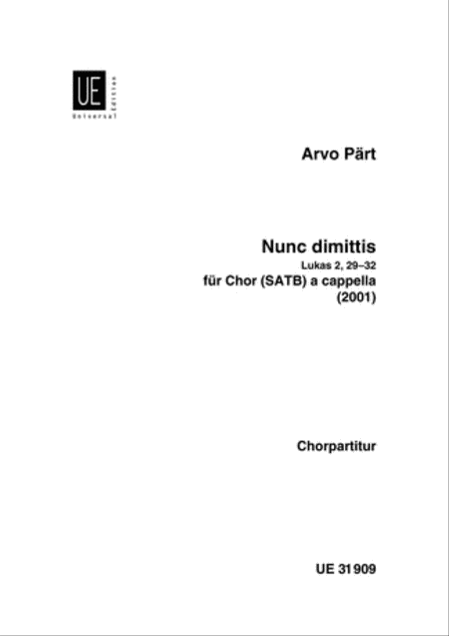 Nunc Dimittis 4-Part scores gallery preview page 1