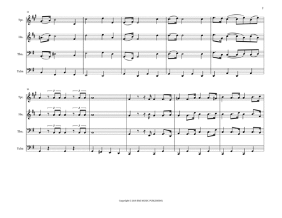 National Anthem Italy (Inno Di Mameli) Horn scores gallery preview page 2