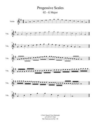 Progressive Scales - Violin - G Major