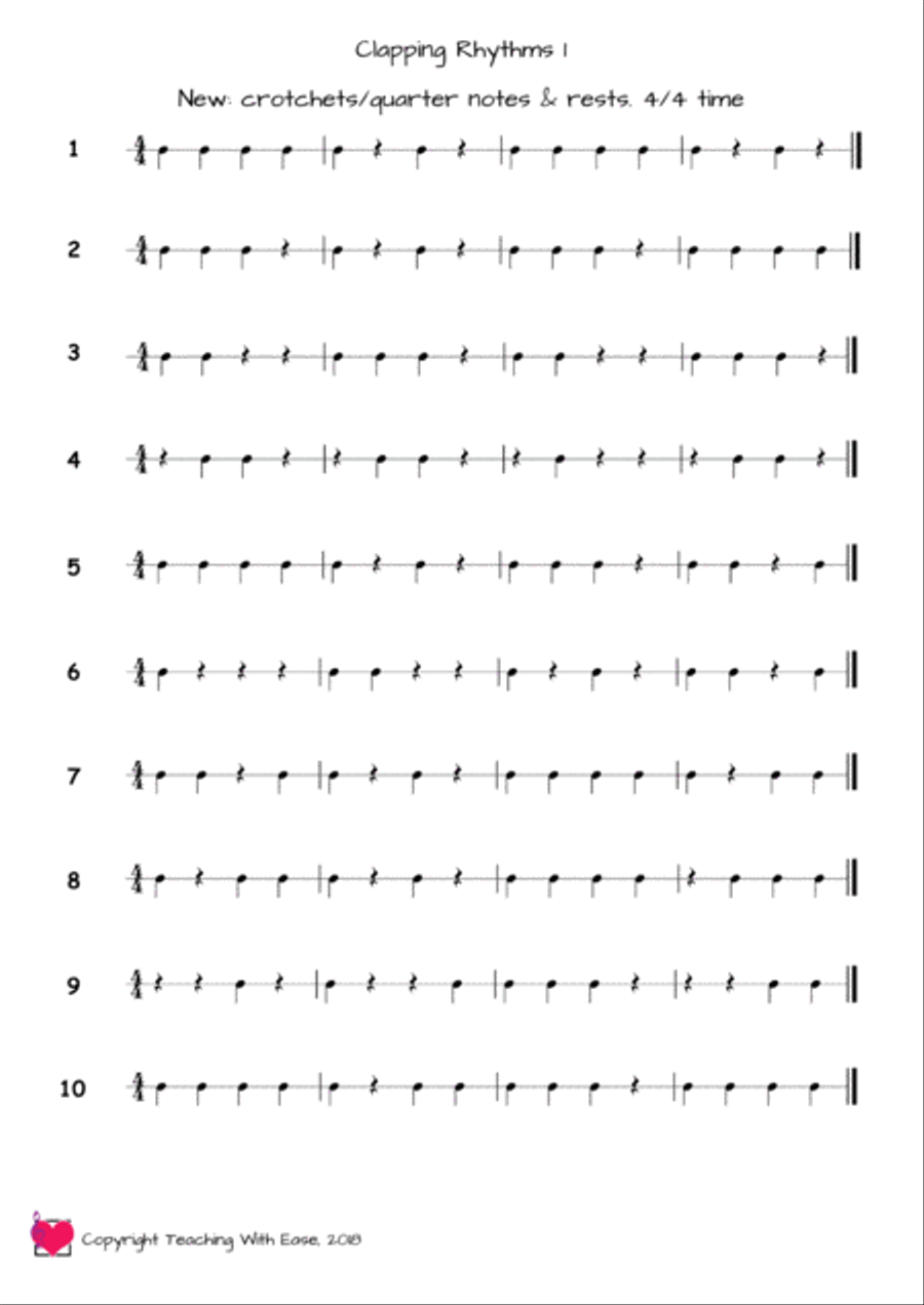 Clapping Rhythms Part scores gallery preview page 3