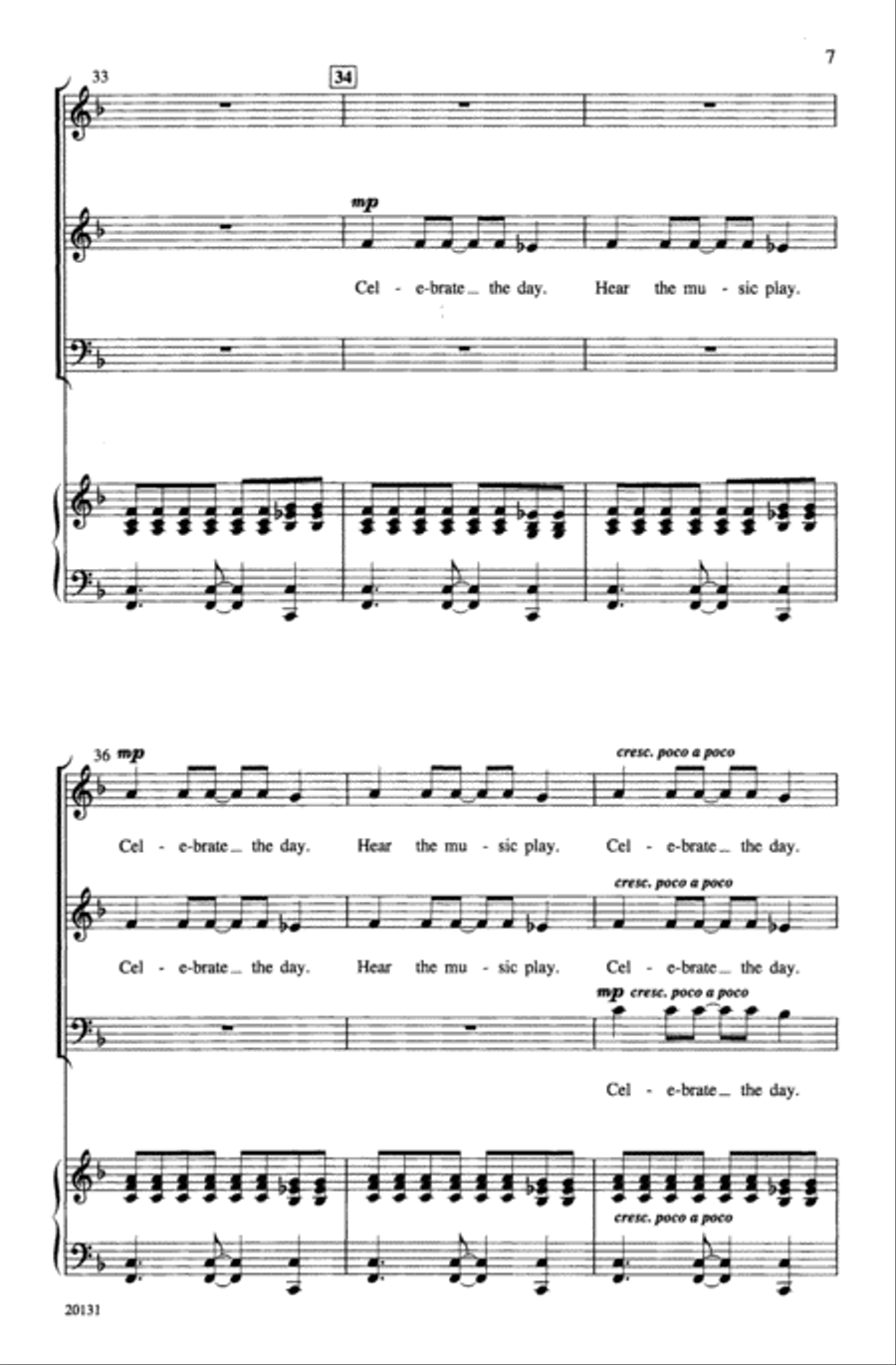 Festival Song by Dave Perry - Choir - Digital Sheet Music