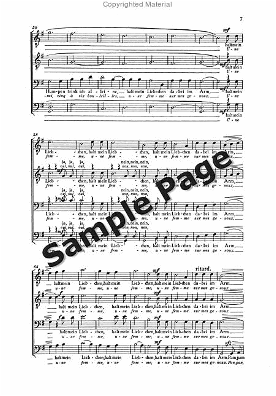 Weber Zecher Mens Choir Score TTBB scores gallery preview page 6