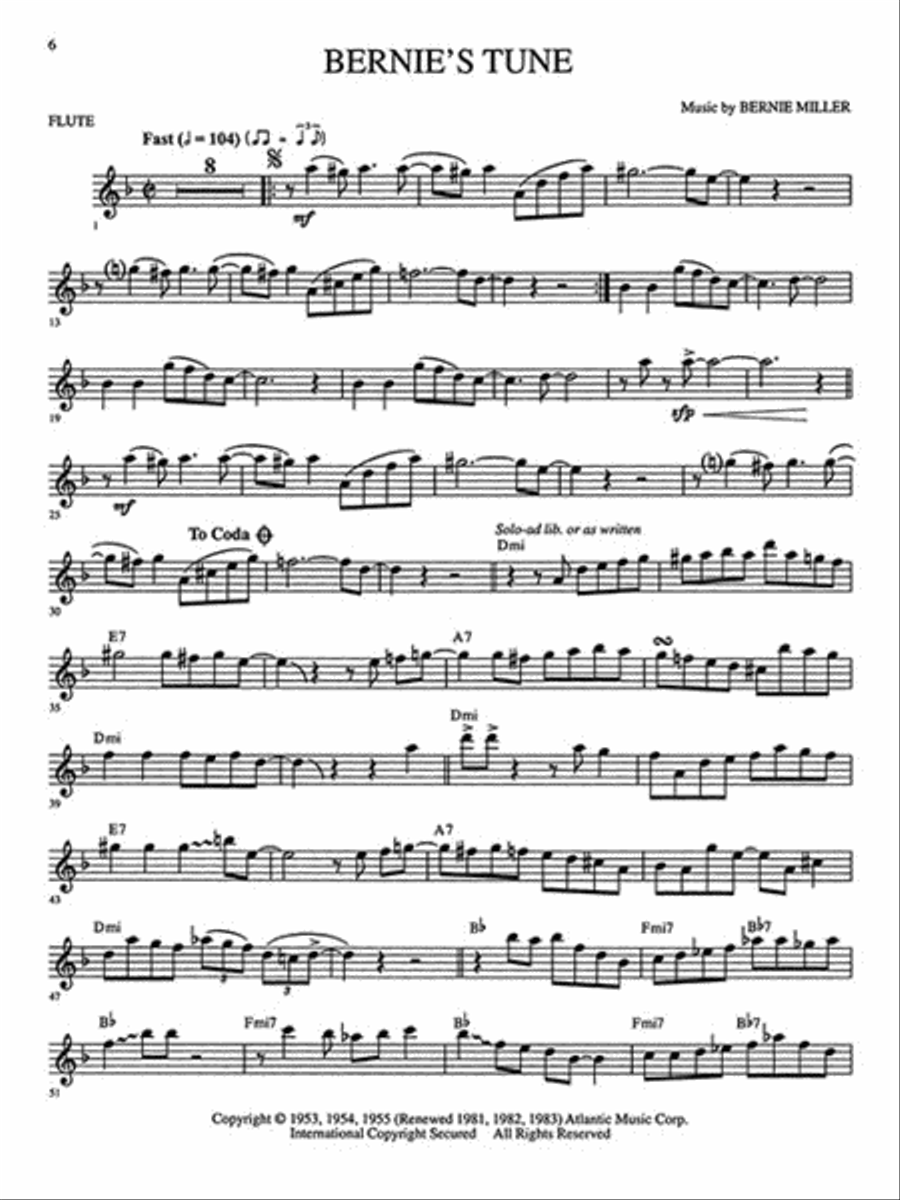 Jazz & Blues - Flute Jazz & Blues - Flute Flute Solo scores gallery preview page 4