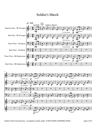 Soldier's March by Schumann for Brass Quartet in Schools