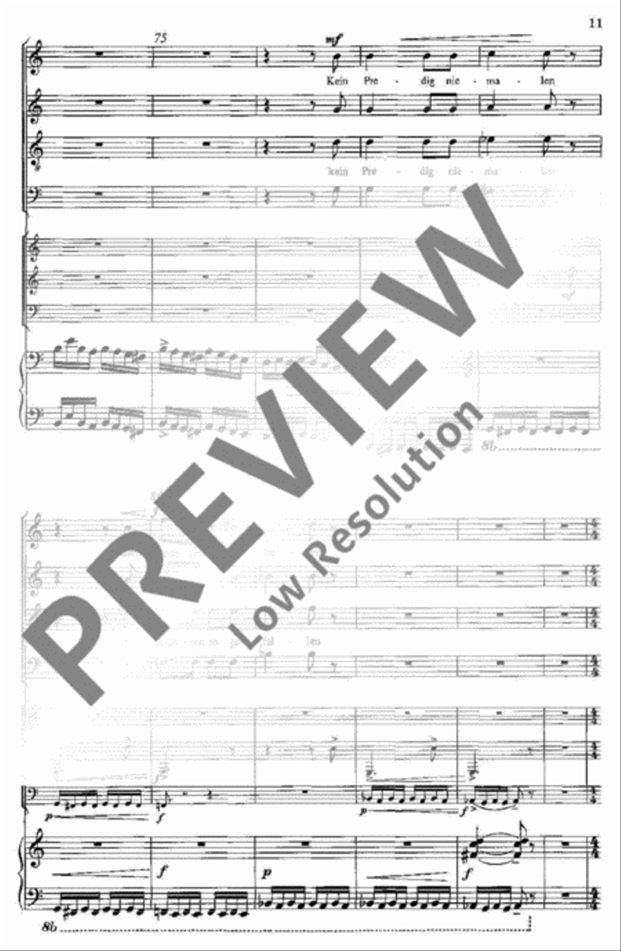 Des Antonius von Padua Fischpredigt 4-Part scores gallery preview page 12