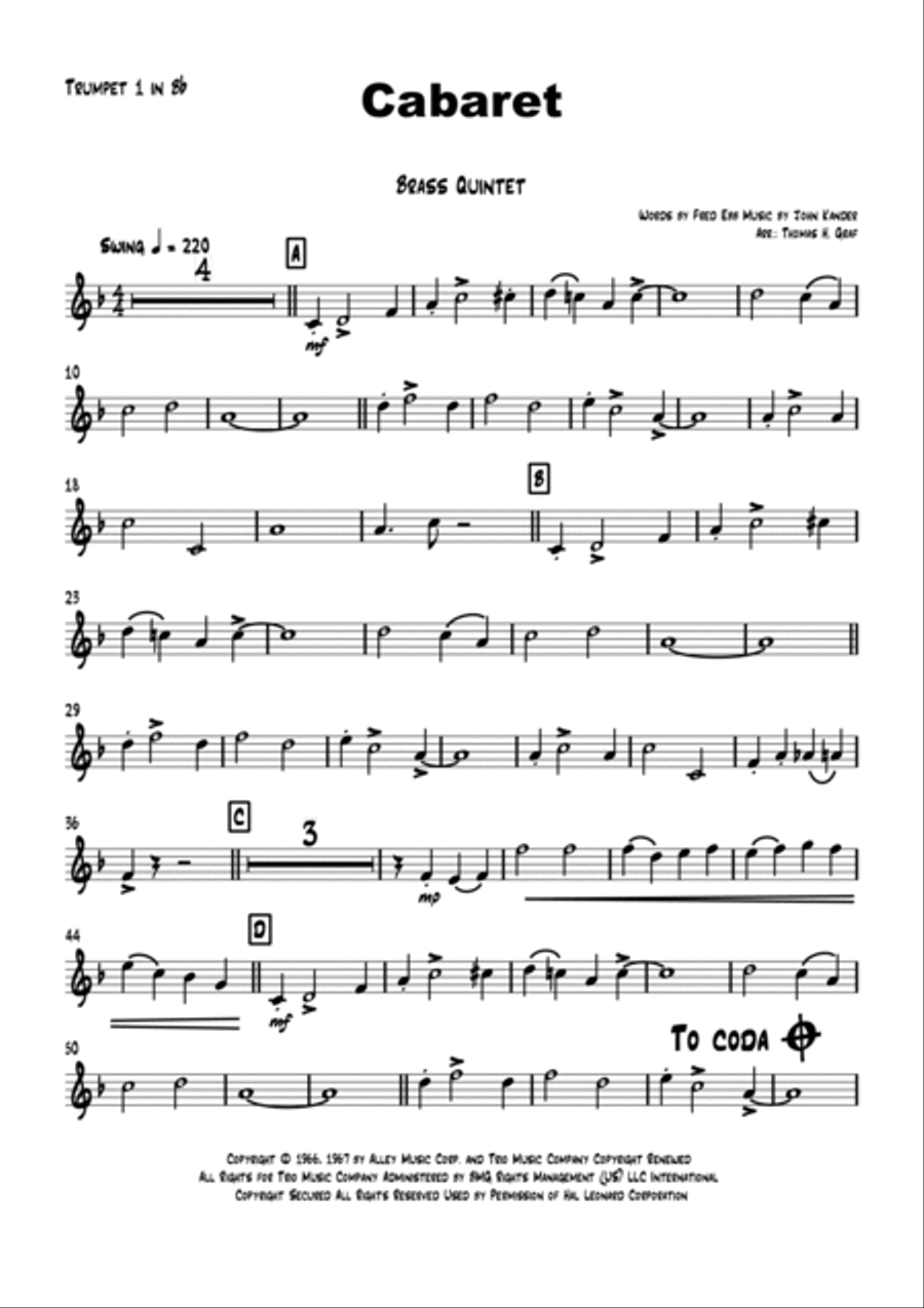 Cabaret Horn scores gallery preview page 5