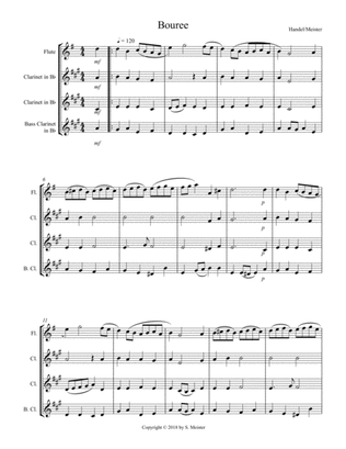 Handel's Bouree for Woodwind Quartet