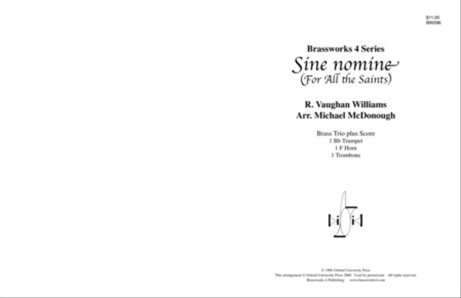 For All the Saints (Sine Nomine) Brass Trio scores gallery preview page 1