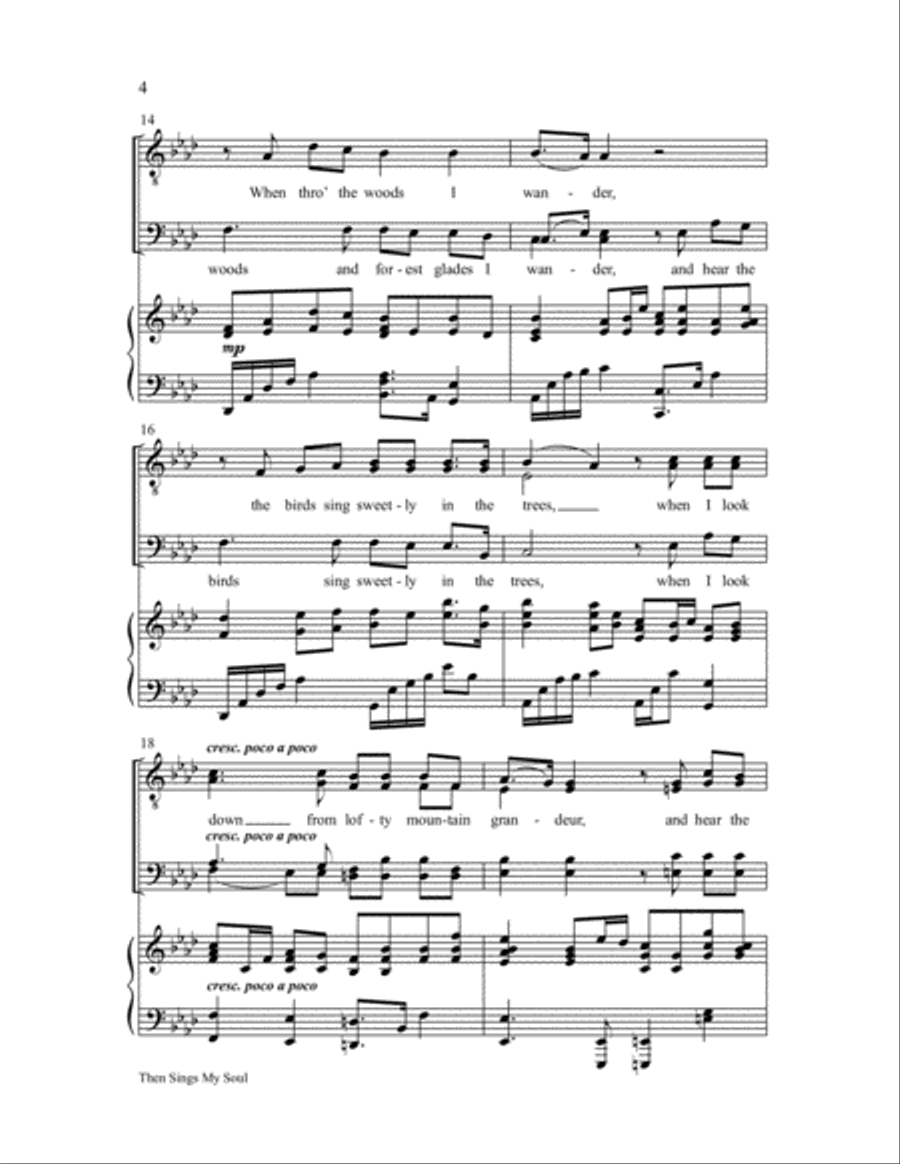 Then Sings My Soul (How Great Thou Art) Choir scores gallery preview page 4