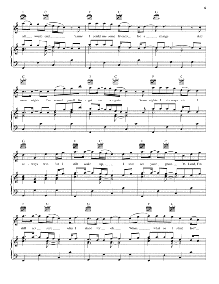 Nightcall sheet music for voice, piano or guitar (PDF)