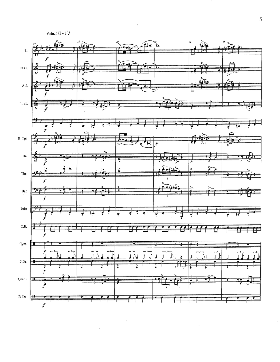 James Bond Theme Marching Band scores gallery preview page 5