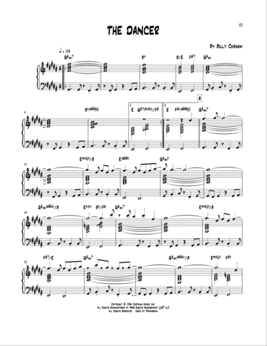 The Dancer Piano scores gallery preview page 1
