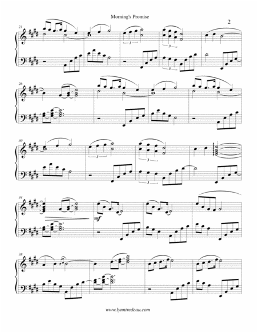 Morning's Promise Piano Solo scores gallery preview page 2