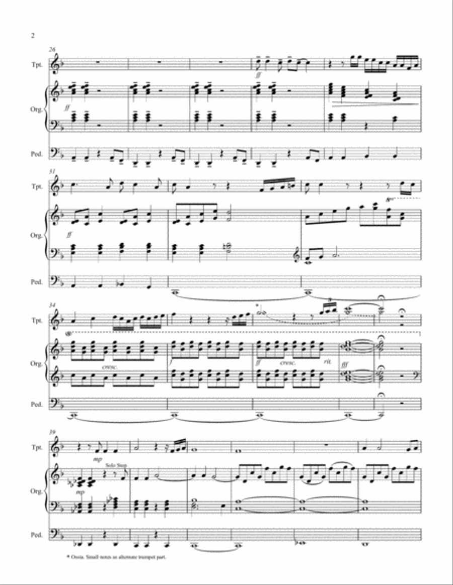 My Lord What A Morning - One Trumpet and Organ My Lord What A Morning - One Trumpet and Organ Trumpet Duet scores gallery preview page 3