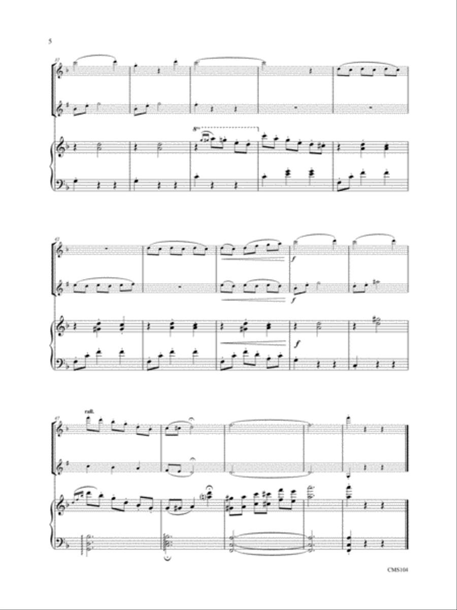 Three Bird Songs Clarinet scores gallery preview page 5