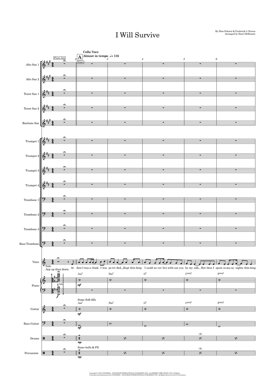 I Will Survive I Will Survive Jazz Ensemble scores gallery preview page 1