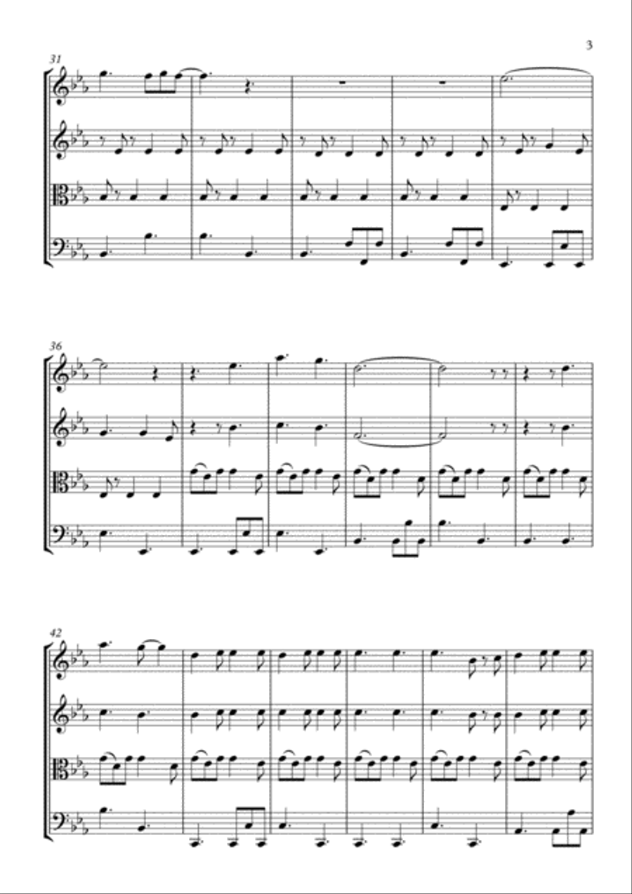 Before You Go String Quartet scores gallery preview page 3