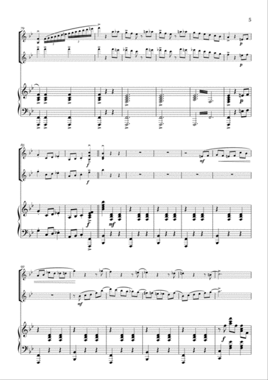 J. Strauss - Frühlingsstimmen - Voices of Spring (Waltz) Small Ensemble scores gallery preview page 5