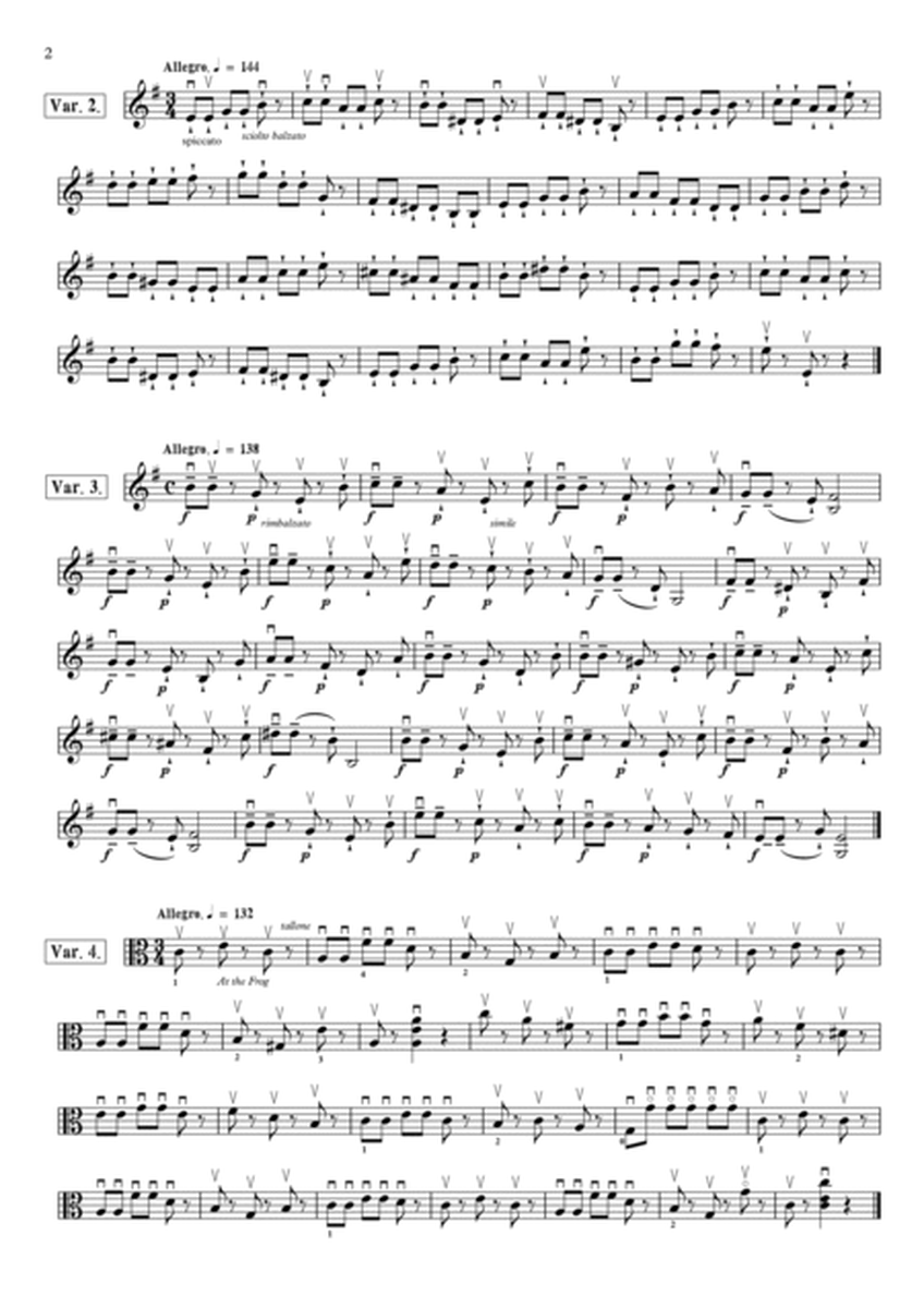Otkar Sevcik 40 Variations Op. 3, PART 1 - thema + 1-10 var. arr. for Viola by Szczepan Pytel