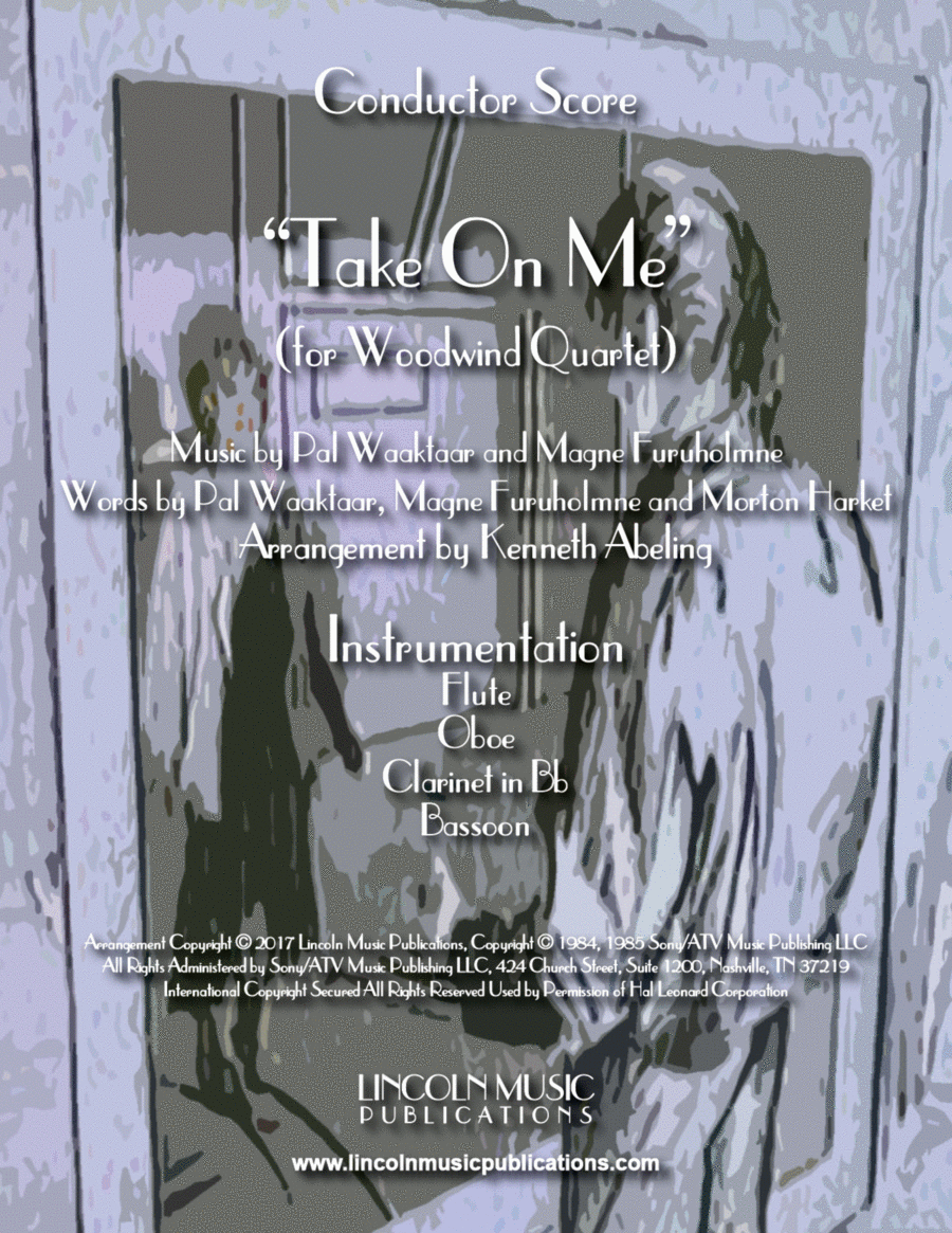 Take On Me Woodwind Quartet scores gallery preview page 1