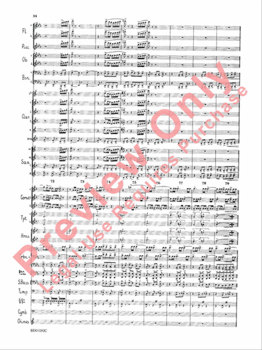 Trittico Concert Band scores gallery preview page 37