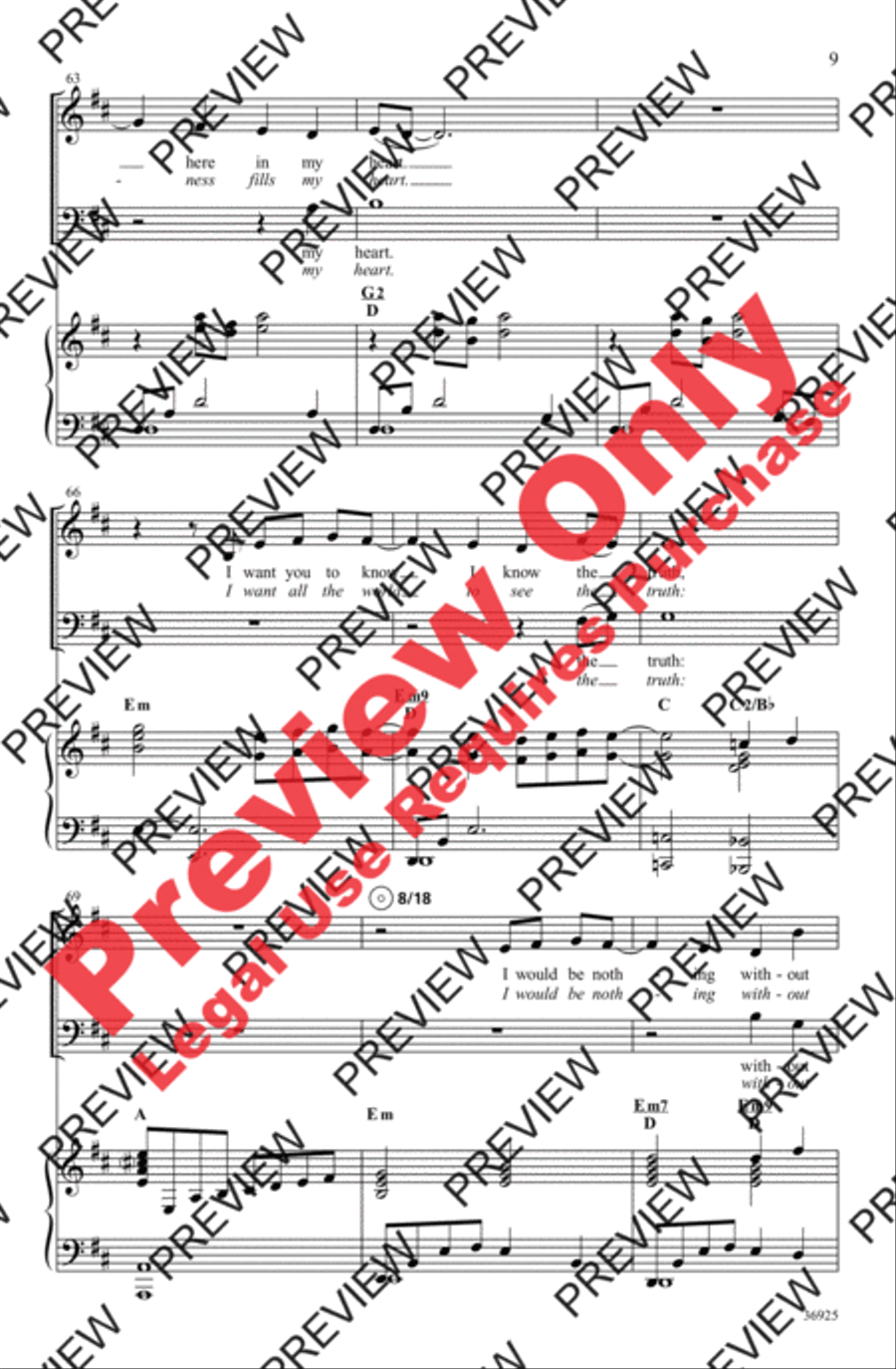 The Wind Beneath My Wings 4-Part scores gallery preview page 9