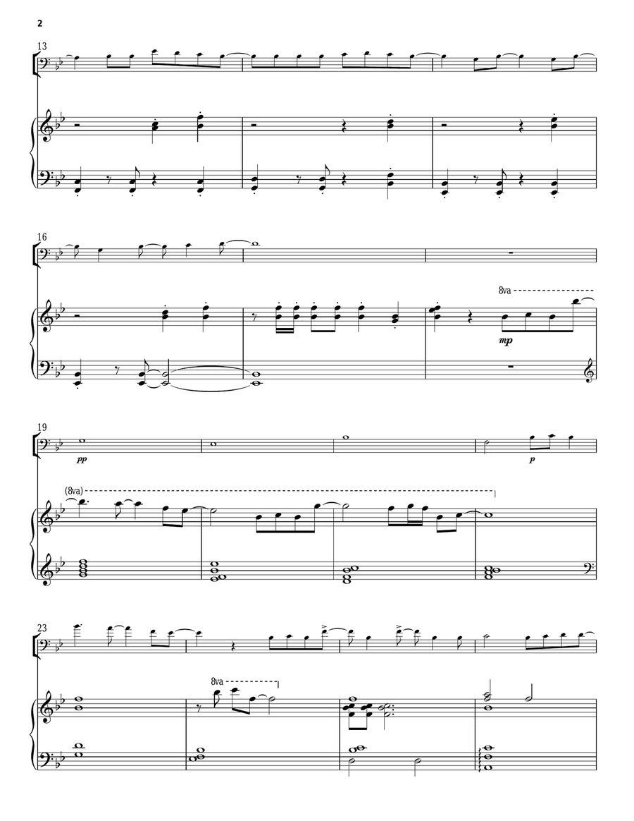 Rewrite The Stars (from The Greatest Showman) Piano Trio scores gallery preview page 2