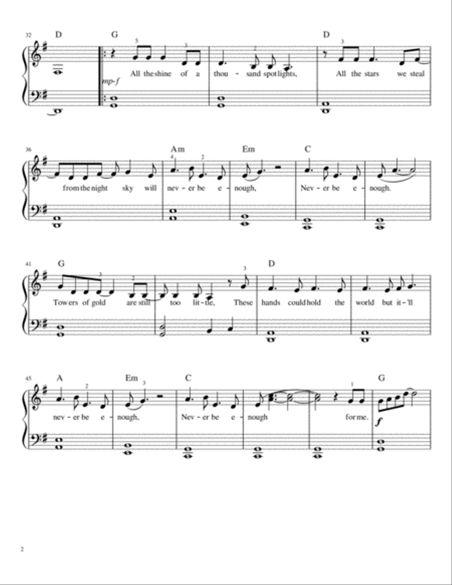 Never Enough Voice scores gallery preview page 2