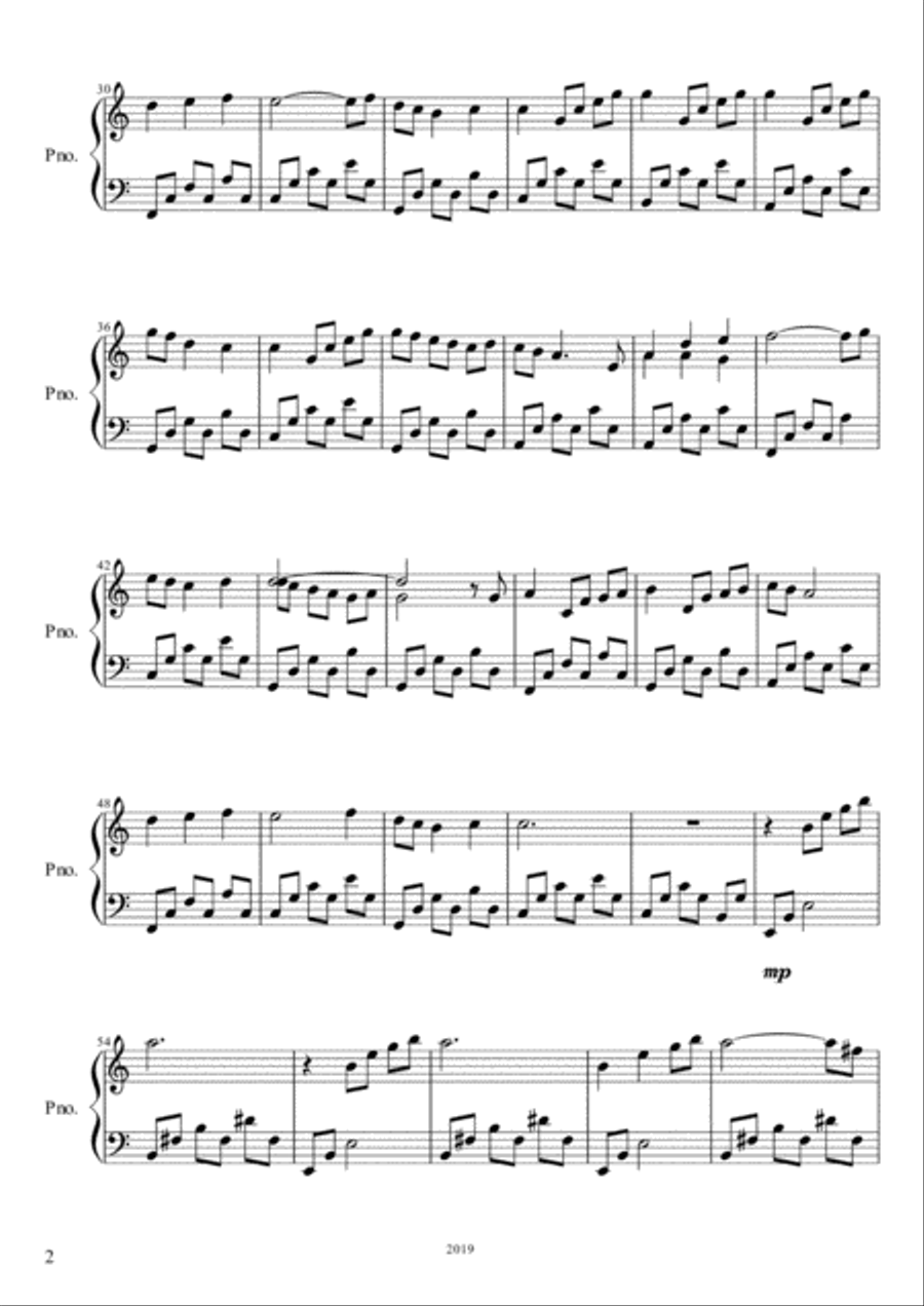 Can't Help Falling In Love Piano Solo scores gallery preview page 2