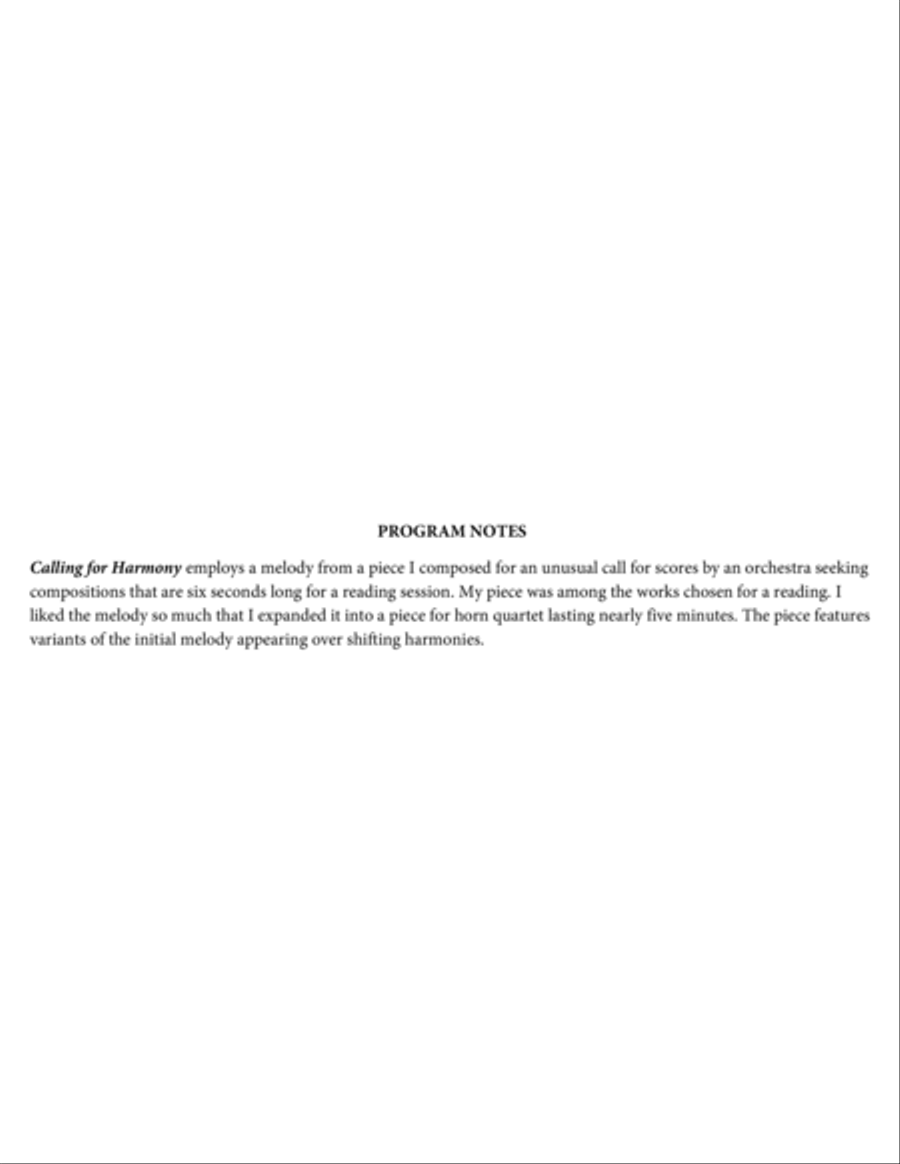 Calling for Harmony Brass Ensemble scores gallery preview page 2