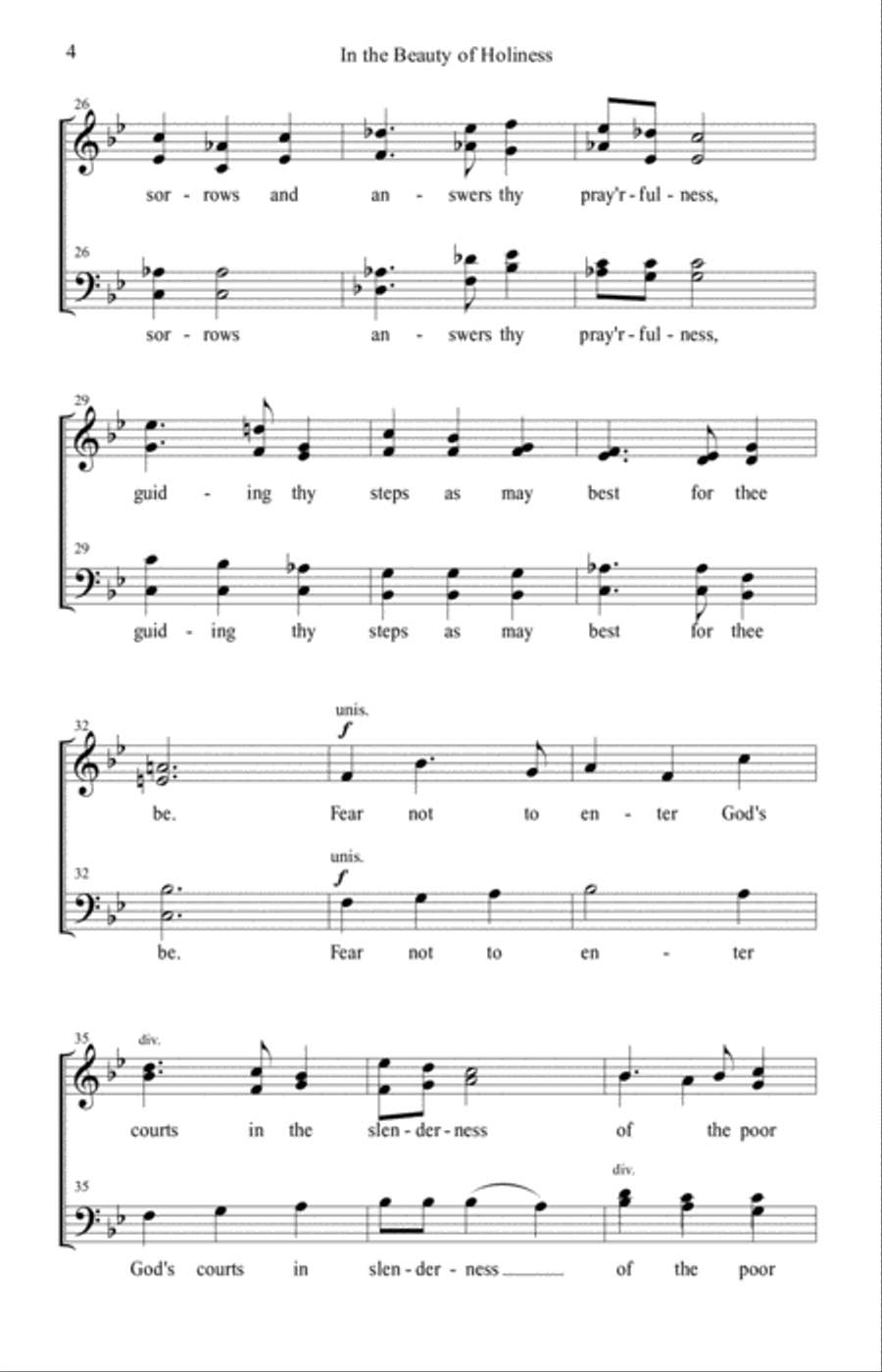 In the Beauty of Holiness 4-Part scores gallery preview page 4