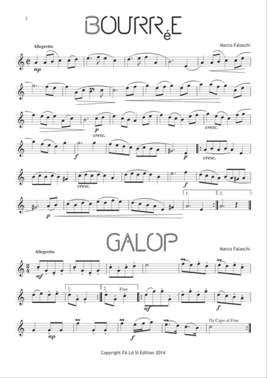 Forty Pieces in the forme of Dance for Saxophone Saxophone Solo scores gallery preview page 4