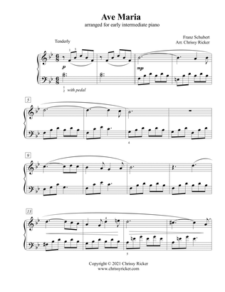 Ave Maria - early intermediate piano