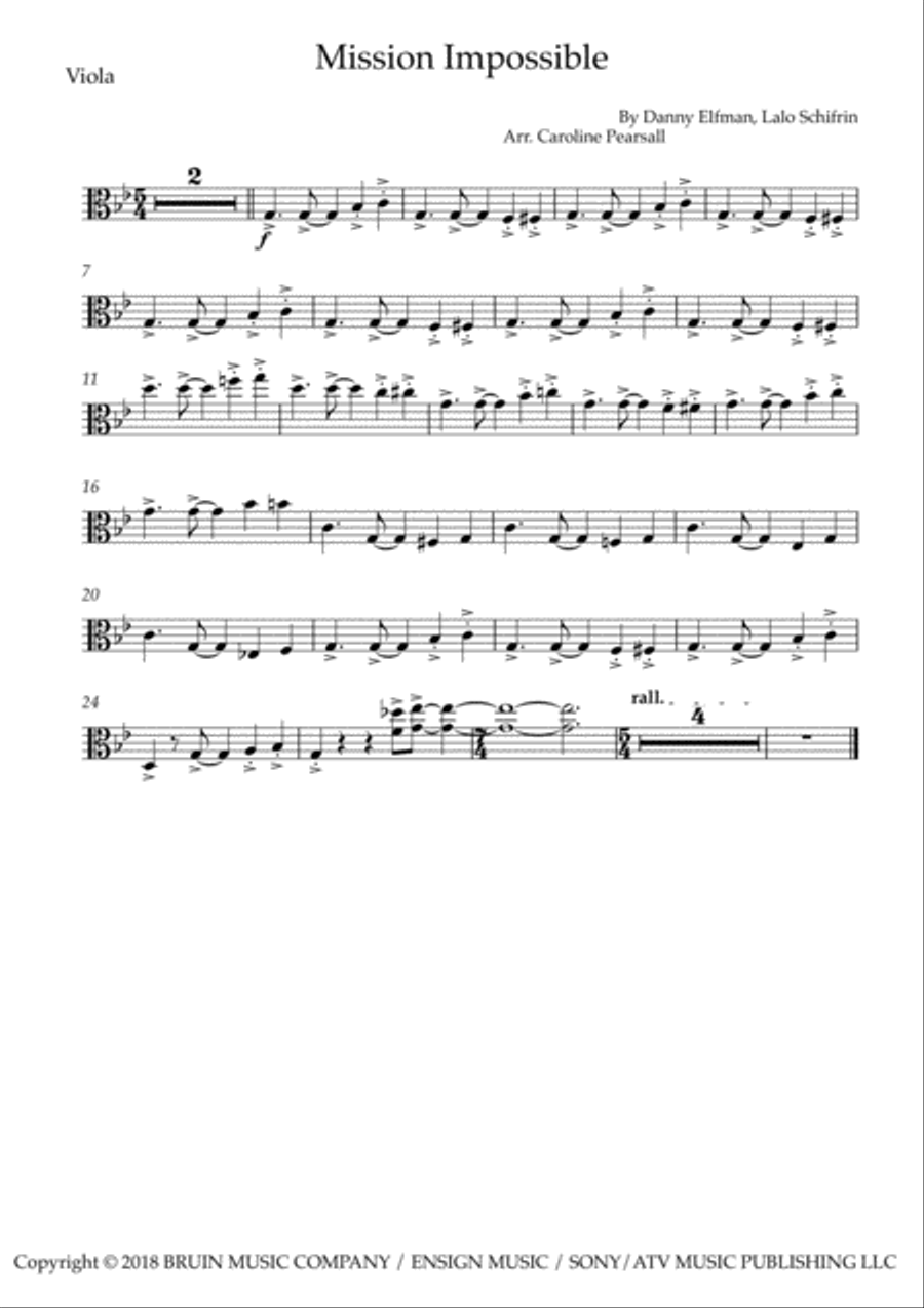 Elfman Medley String Trio scores gallery preview page 1