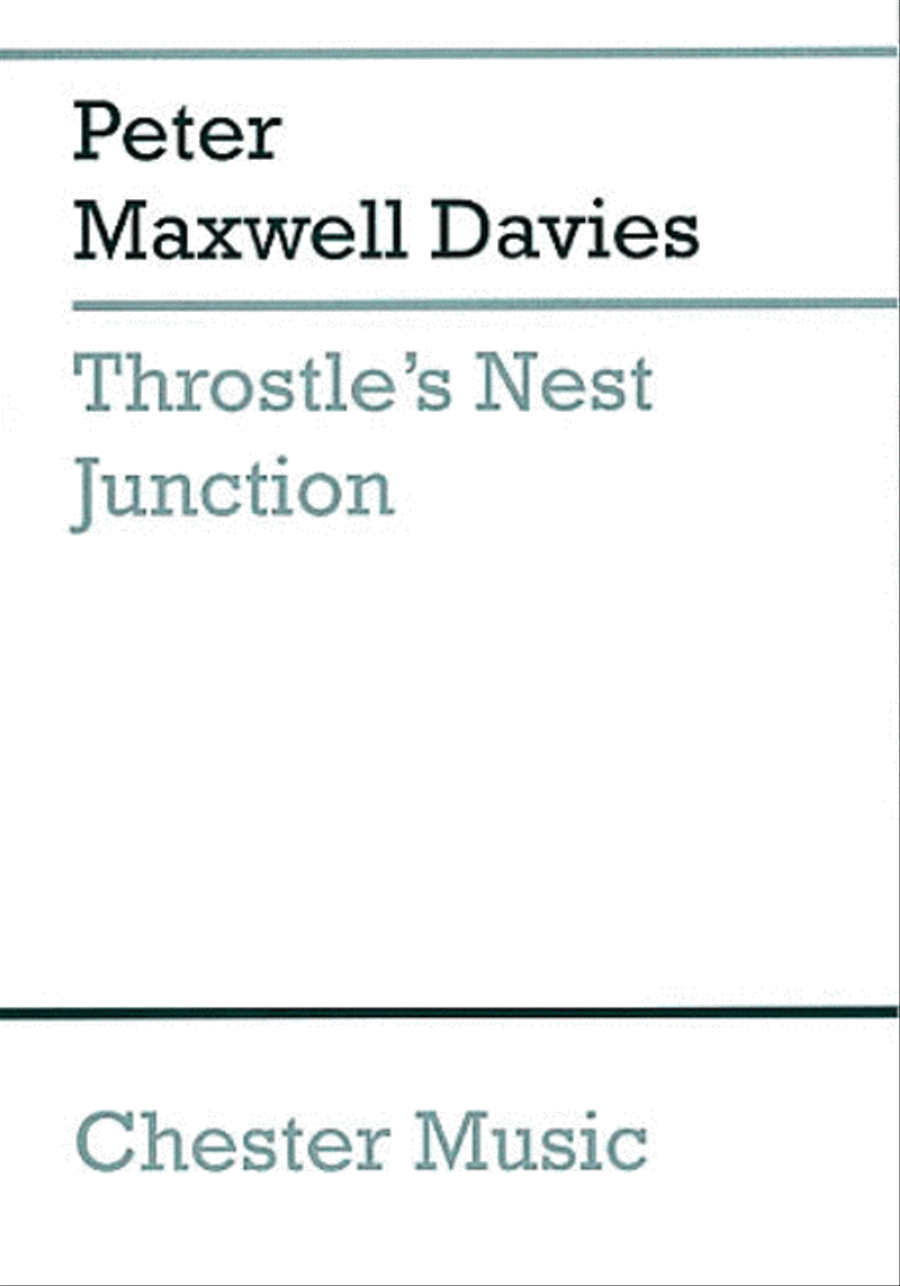 Peter Maxwell Davies: Throstle's Nest Junction (Study Score) Orchestra scores gallery preview page 1