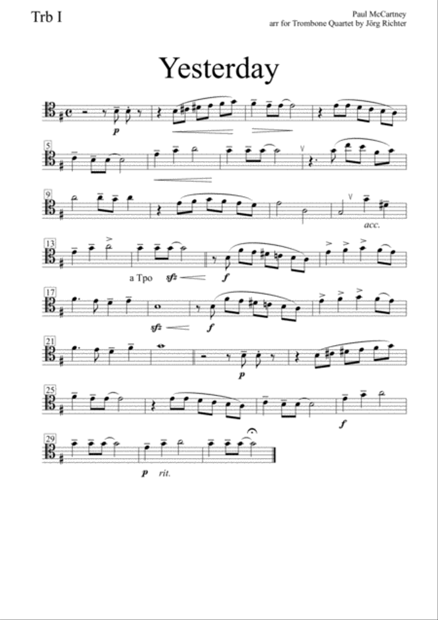 Yesterday Brass Quartet scores gallery preview page 4
