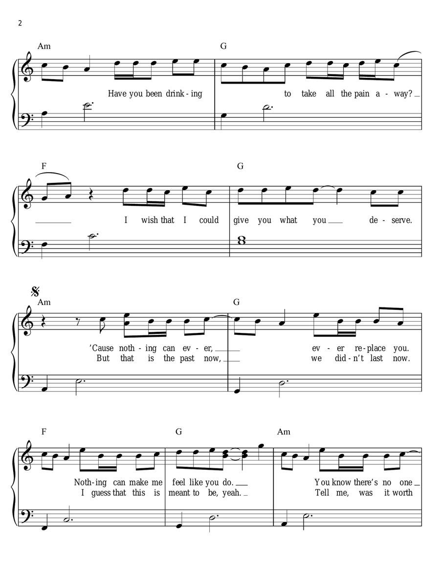Nothing Like Us Nothing Like Us Easy Piano scores gallery preview page 2