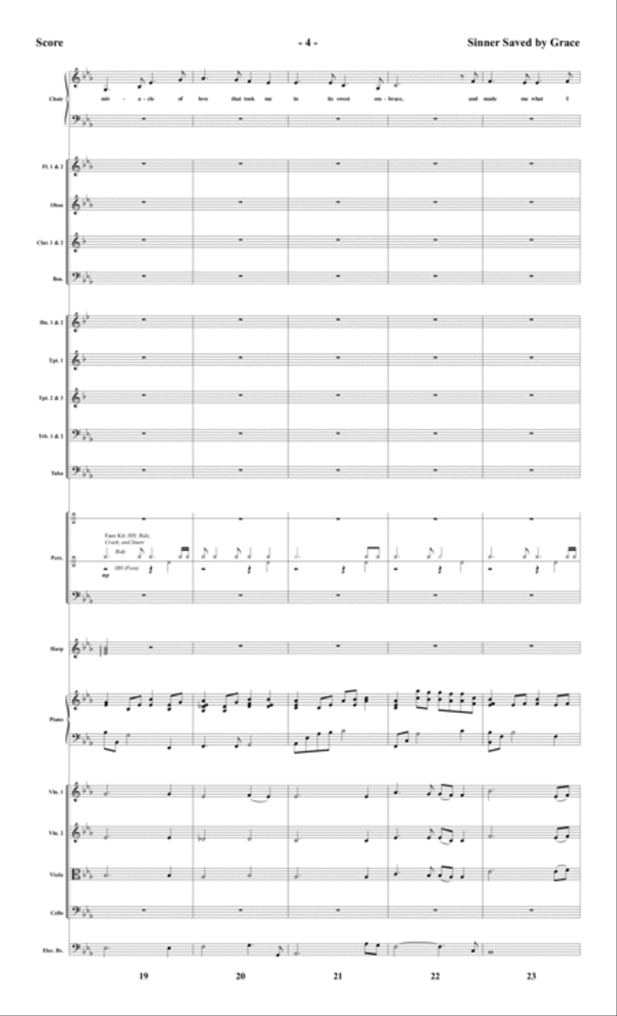 Sinner Saved by Grace - Orchestral Score and Parts Choir scores gallery preview page 6