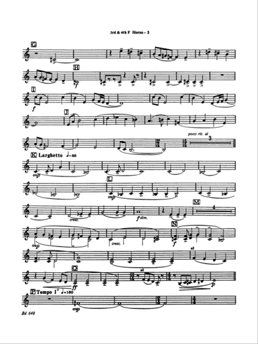Overture Jubiloso: 3rd & 4th F Horns Concert Band scores gallery preview page 2