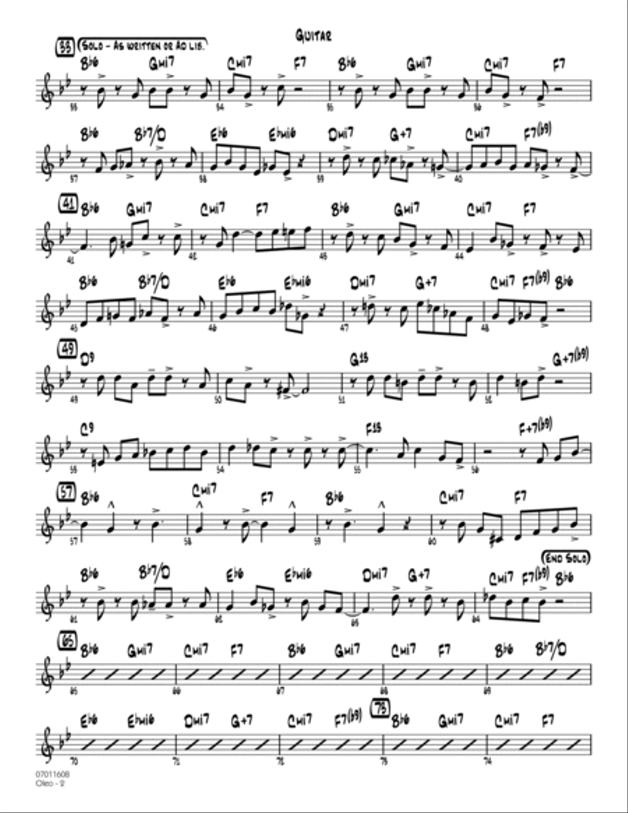 Oleo - Guitar Part scores gallery preview page 2