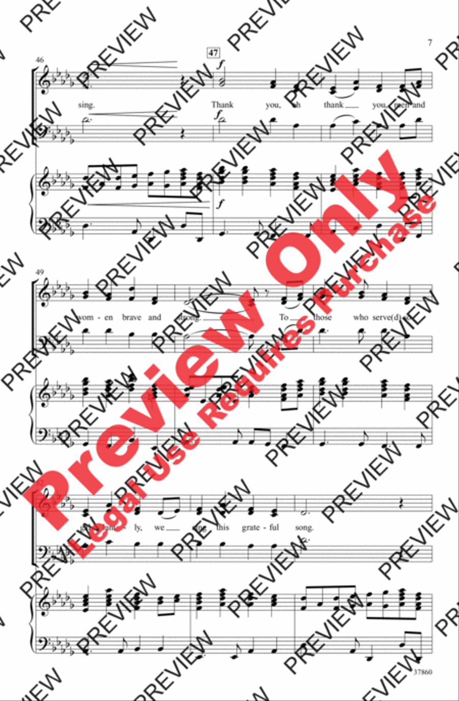 Thank You, Soldiers Thank You, Soldiers 3-Part scores gallery preview page 7