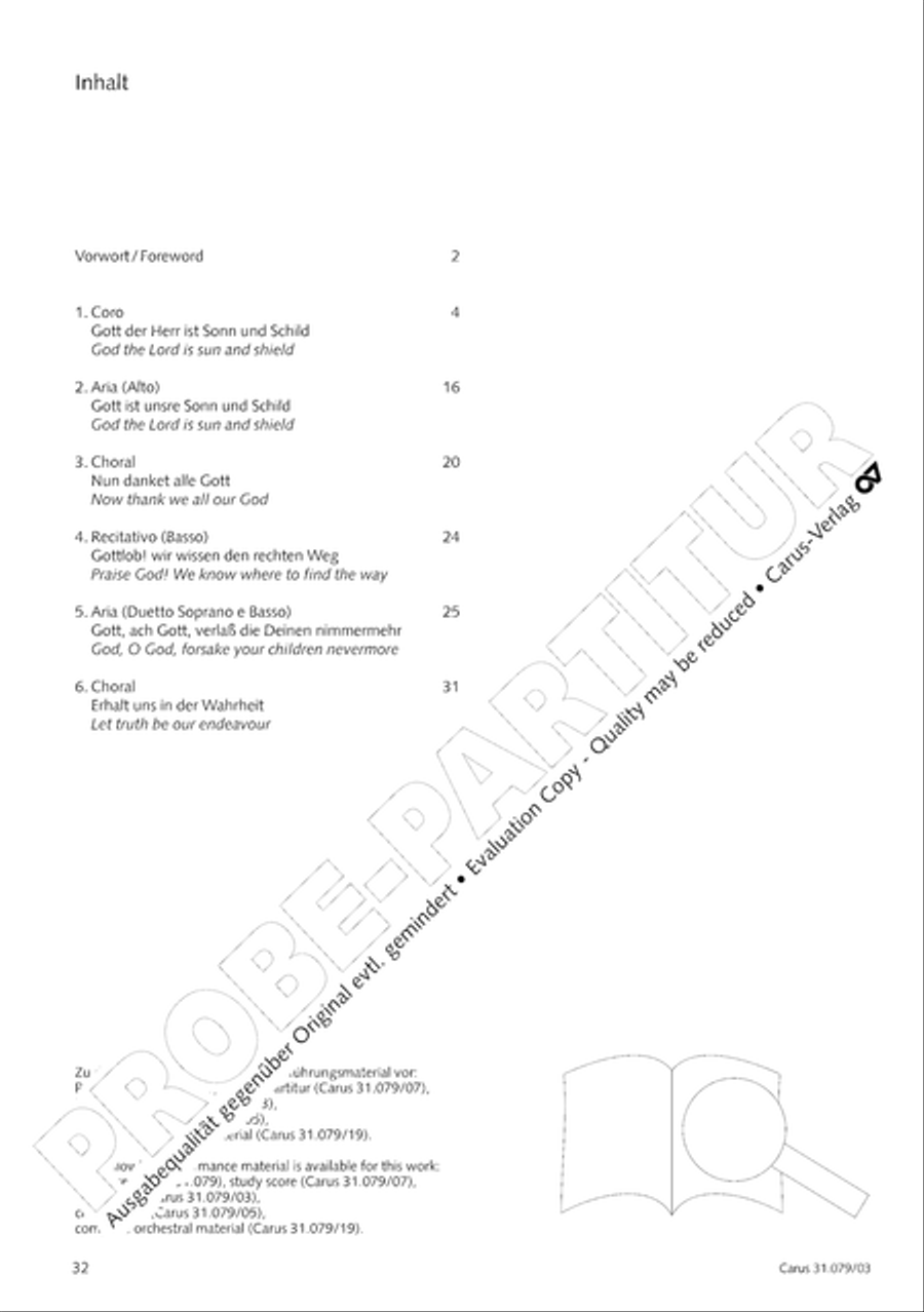 God the Lord is sun and shield (Gott, der Herr, ist Sonn und Schild) 4-Part scores gallery preview page 33