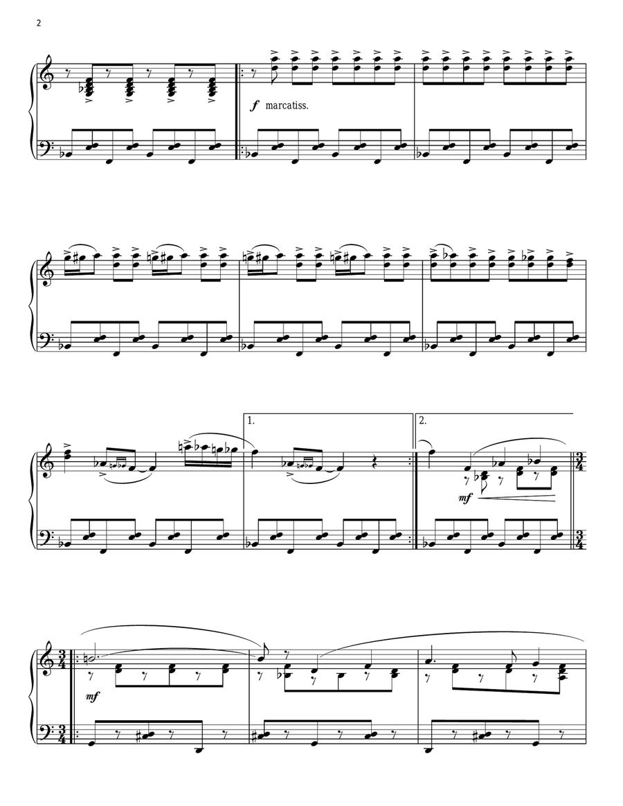 Sabre Dance Sabre Dance Piano Solo scores gallery preview page 2
