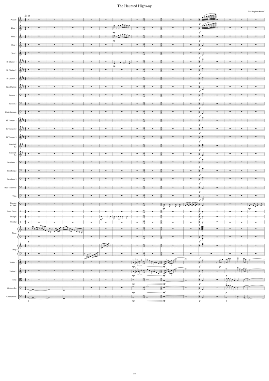 The Haunted Highway Full Orchestra scores gallery preview page 1