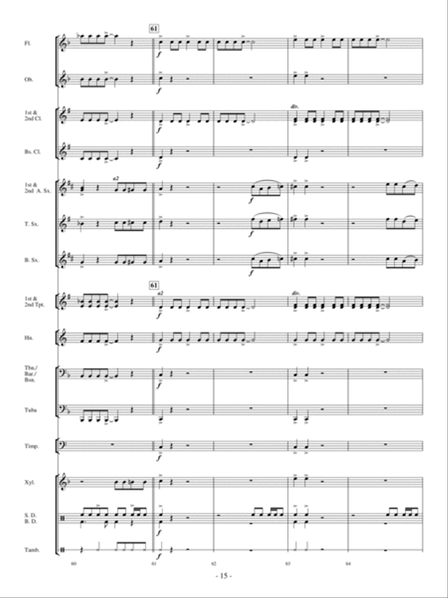 Sax Attack! Concert Band scores gallery preview page 14