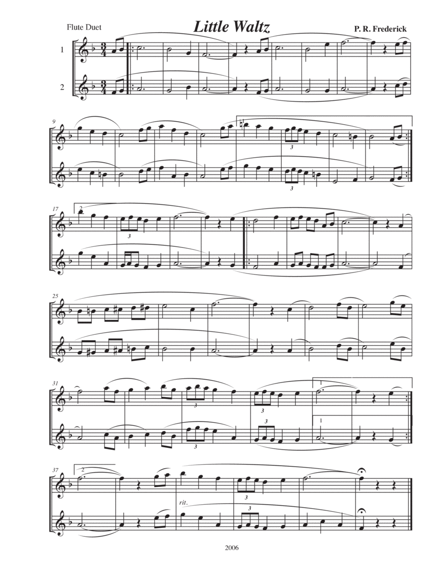 Little Waltz (Flute Duet) image number null