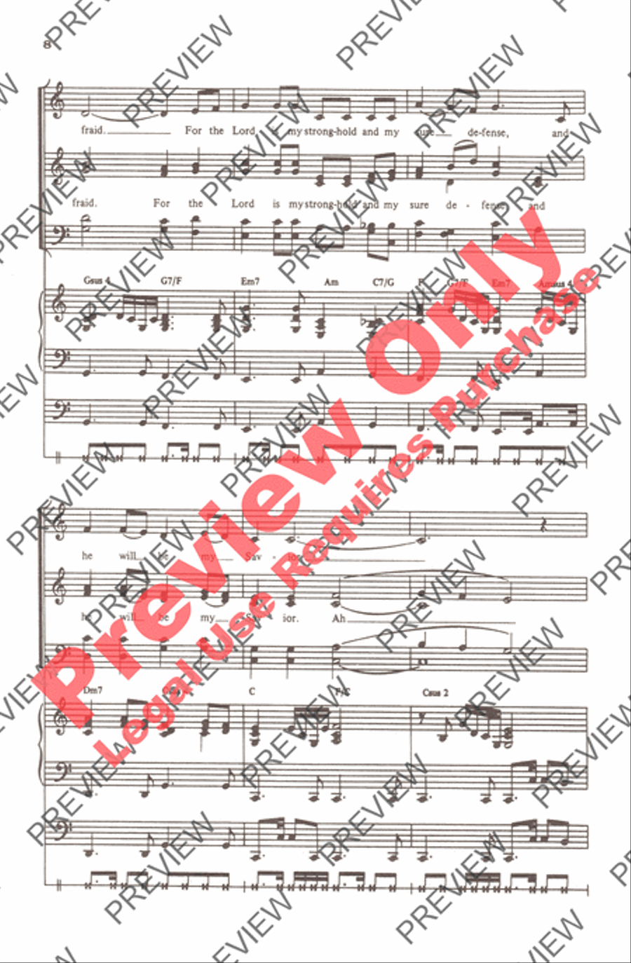 First Song of Isaiah 4-Part scores gallery preview page 8