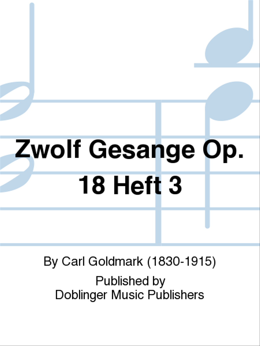 Zwolf Gesange op. 18 Heft 3 Voice scores gallery preview page 1