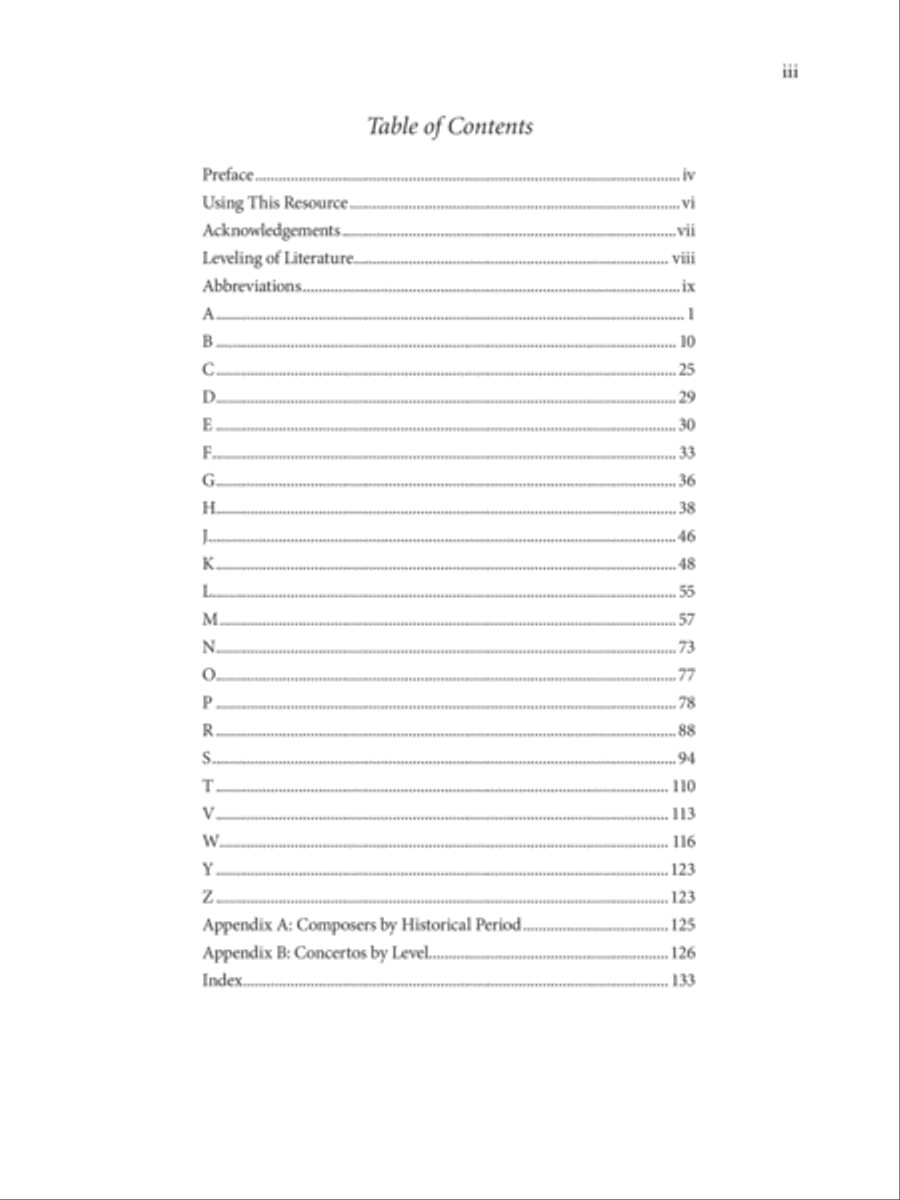 The Pianist's Guide to Standard Teaching and Performance Concertos Piano Solo scores gallery preview page 2