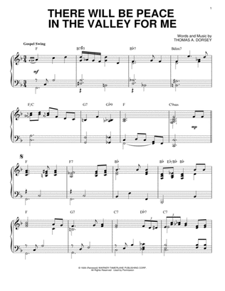 Book cover for There Will Be Peace In The Valley For Me [Jazz version] (arr. Brent Edstrom)